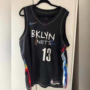 Nike NBA Authentics James Harden Brooklyn Nets/ Basquiat Jersey XL